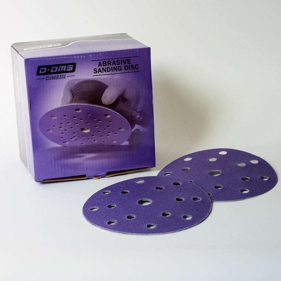 150mm x 15 Hole Ceramic Grain Film Backed Sanding Discs 100 Pack