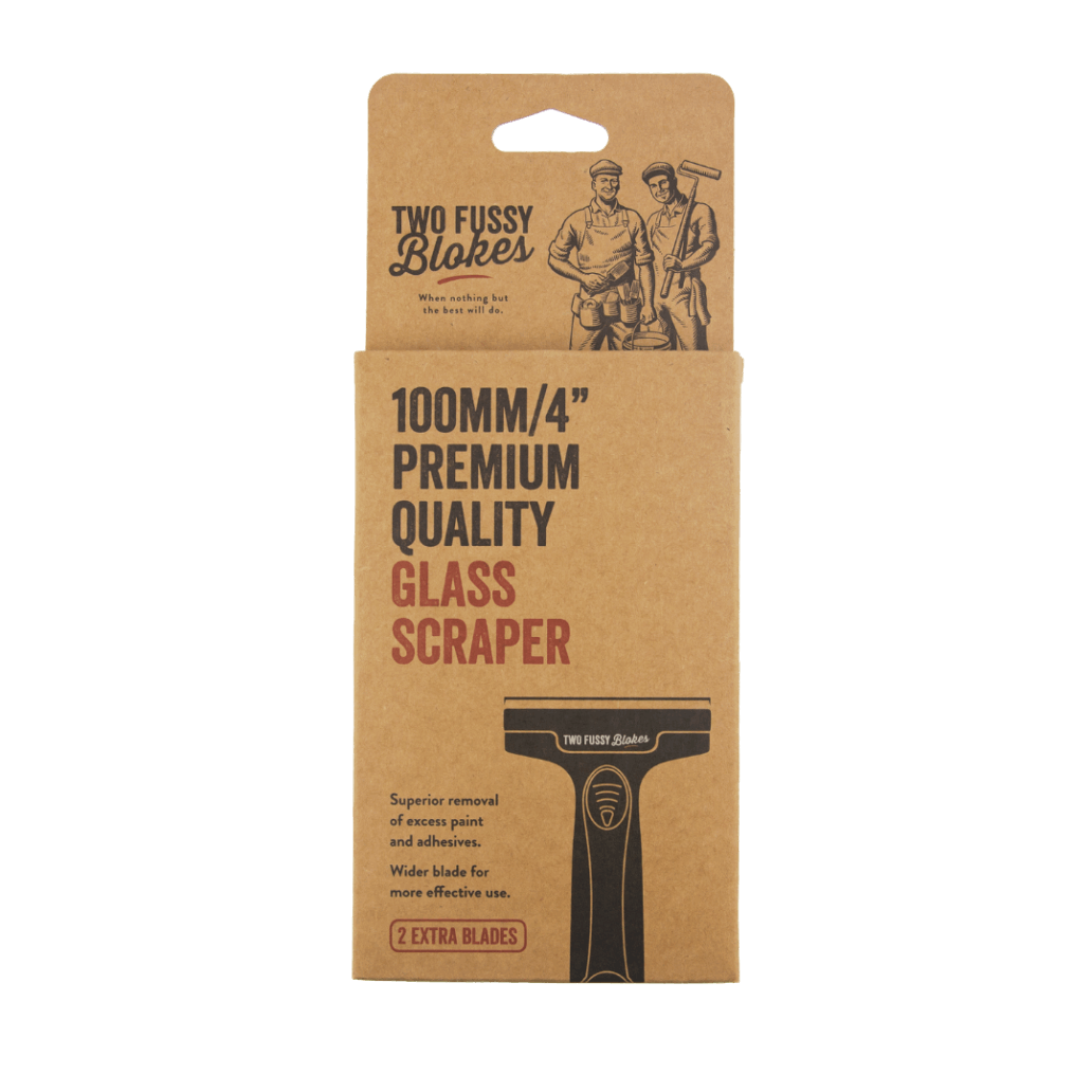 Two Fussy Blokes Premium Glass Scraper with 2 Additional Blades
