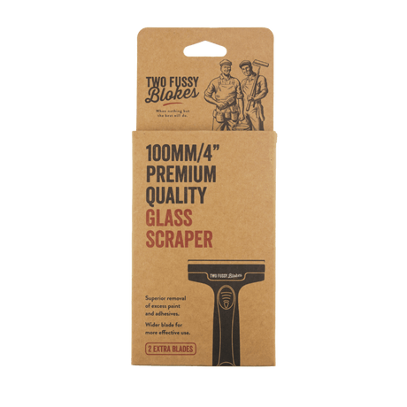 Two Fussy Blokes Premium Glass Scraper with 2 Additional Blades