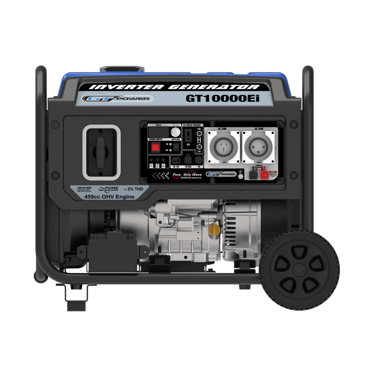 GT Power 9000W Electric Start Open Frame Inverter Generator