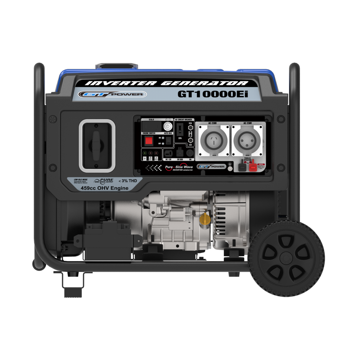 GT Power 9000W Electric Start Open Frame Inverter Generator