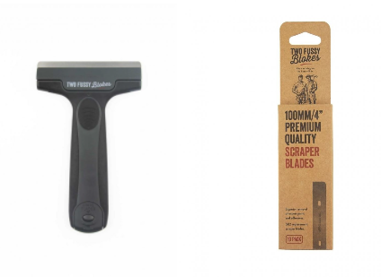 Two Fussy Blokes Premium Glass Scraper And Replacement Blades