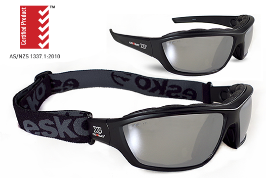 Combat X4 Safety Glasses, Meets USA Military Ballistic Eyewear Standard.