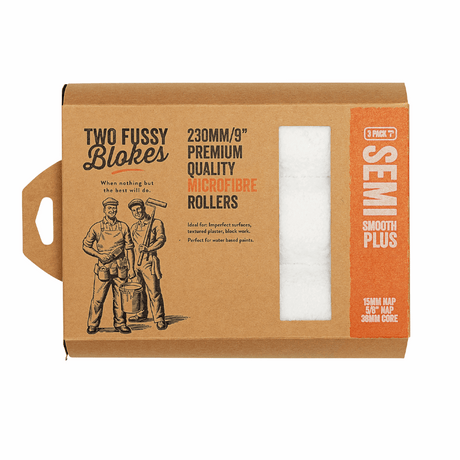 230mm x 15mm Two Fussy Blokes Microfibre Roller Sleeves - 3 Pack