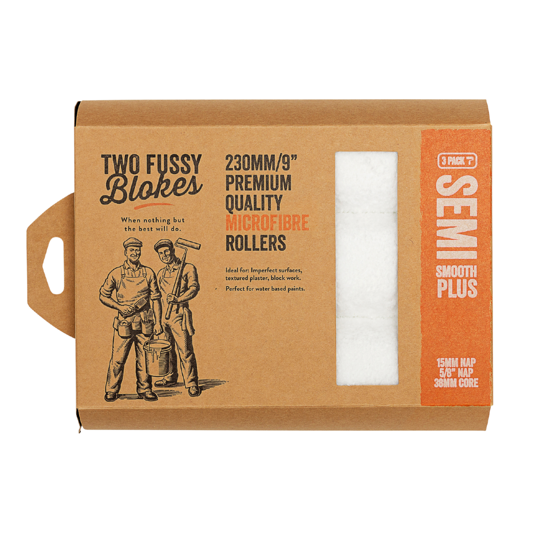 230mm x 15mm Two Fussy Blokes Microfibre Roller Sleeves - 3 Pack