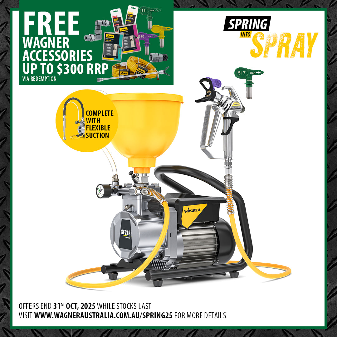 Wagner SuperFinish SF21 Pro 2 In 1 - Compact High Performance Airless Spray Unit - $300 FREE ACCESSORIES