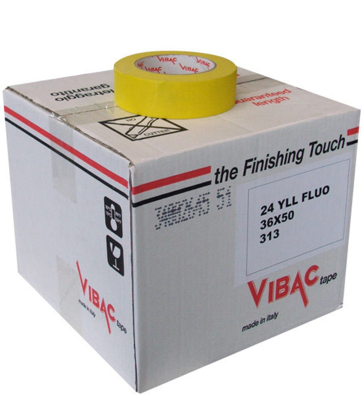 Box Lot  24 Rolls - 36mm Yellow Professional 5 Day Interior / Exterior Premium Masking Tape - Made In Italy