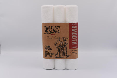 3 Pack Two Fussy Blokes 270mm Ultra Smooth Microfibre Roller Sleeve, 5mm Nap