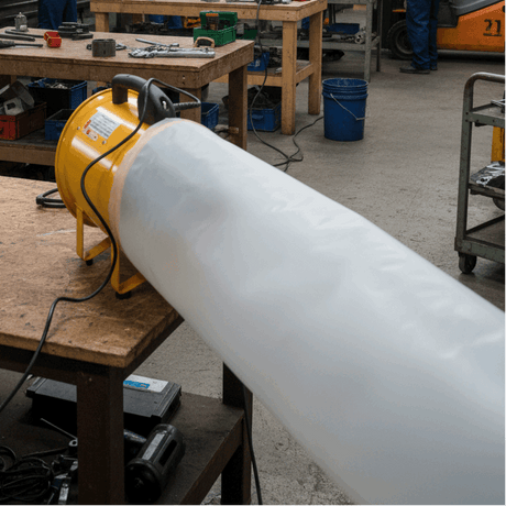 Disposable Ventilation Ducting 300mm Diameter – Heavy Duty Clear Polyethylene