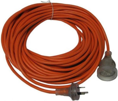 20 Metre Standard Extension Lead with LED Light Feature - Orange