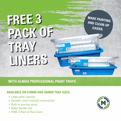 Almax 270mm Large Capacity Professional Paint Tray - The Liners Are On Us