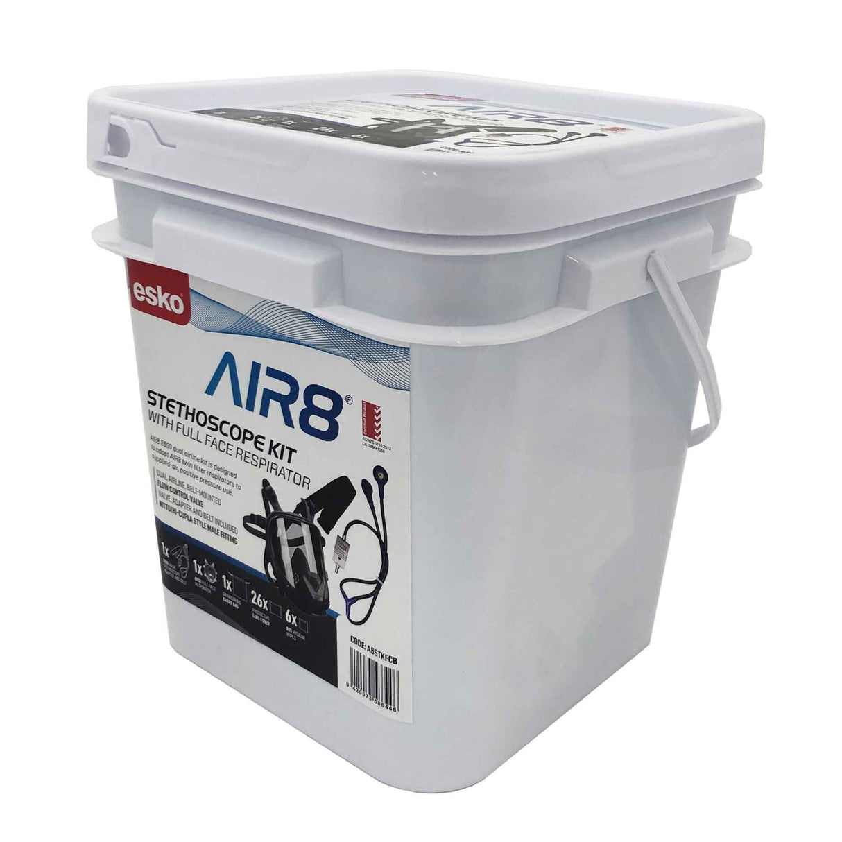 Esko AIR8 Full Face Positive Pressure Supplied Air Respirator Kit