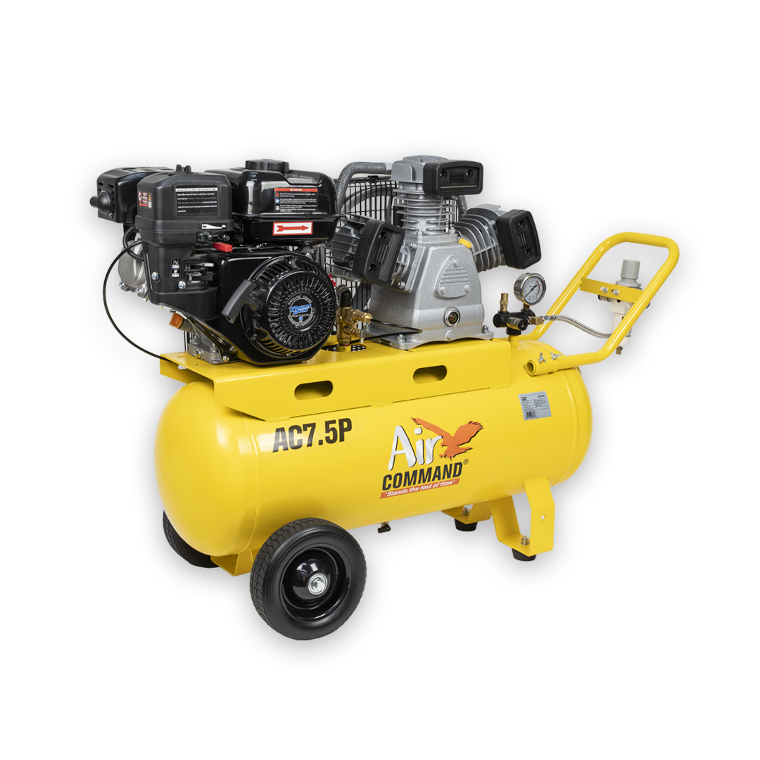 Air Command 70 Litre, 8HP Powerdyne Powered Petrol Air Compressor AC7.5P