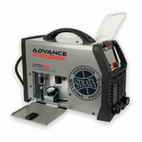 Welding machine with 'Advance Pro' and 'Superior Strata Welding Products' branding on a white background