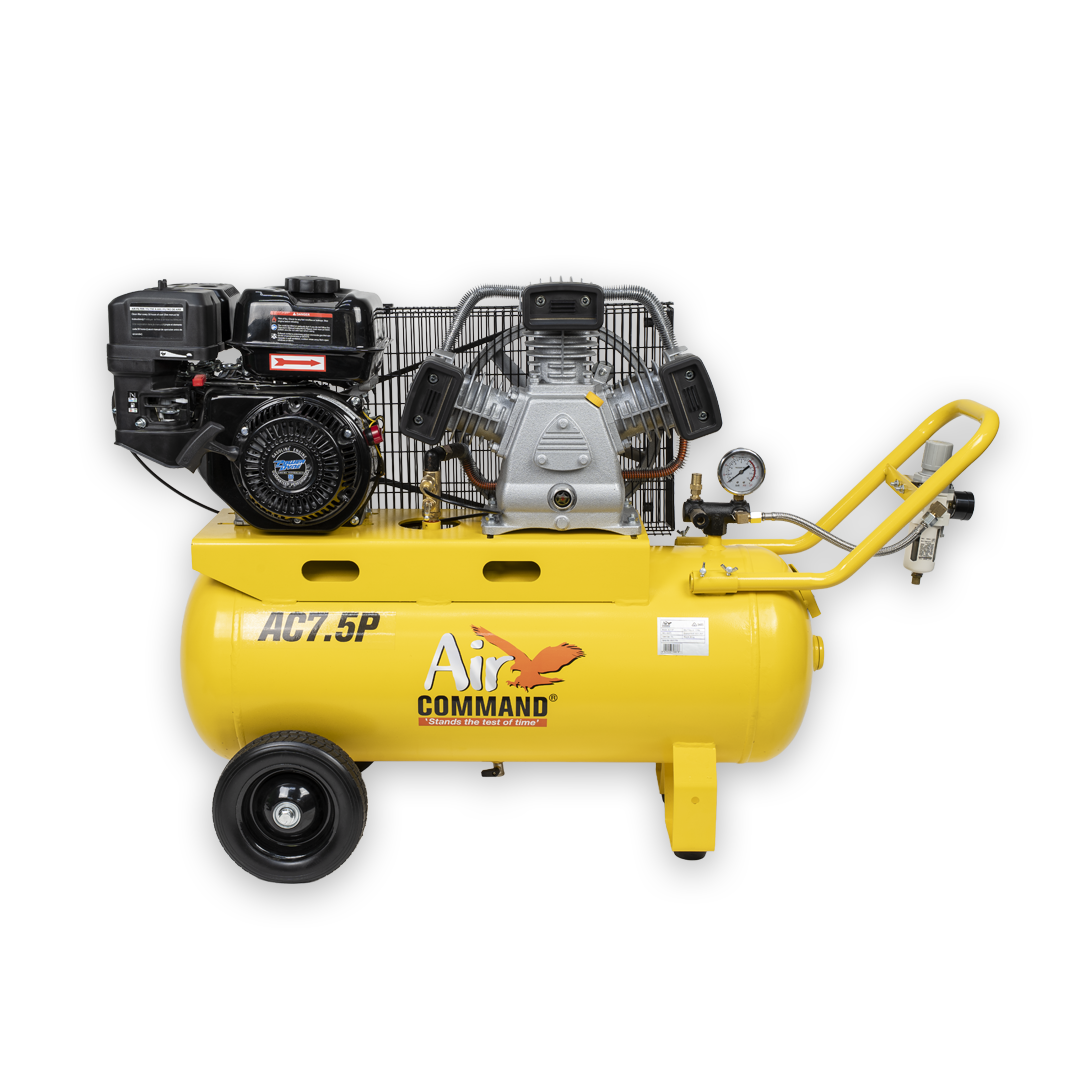 Air Command 70 Litre, 8HP Powerdyne Powered Petrol Air Compressor AC7.5P