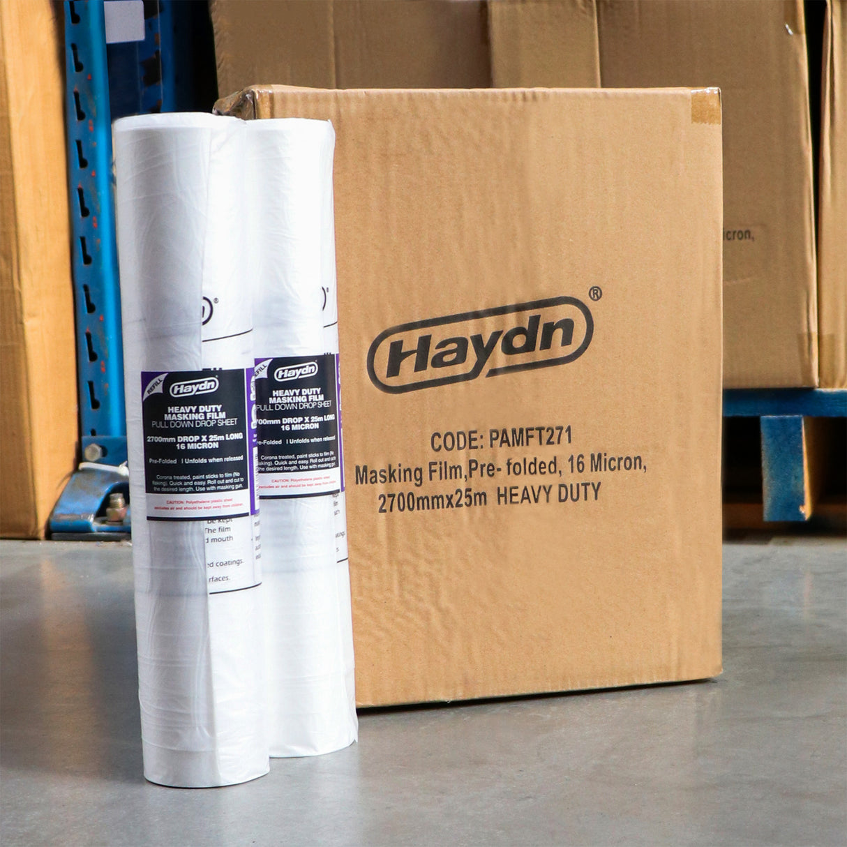 2700mm x 25m Buy A Box 12 Rolls Haydn Heavy Duty Masking Film