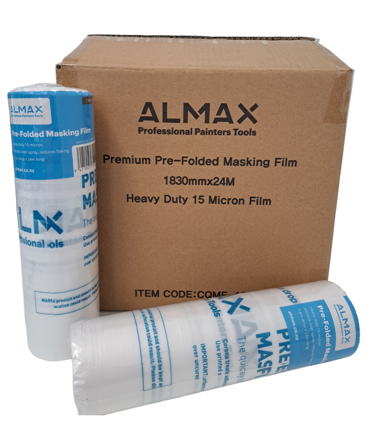 1800mm X 24m Buy A Box - 12 Rolls Almax Premium Masking Film Rolls