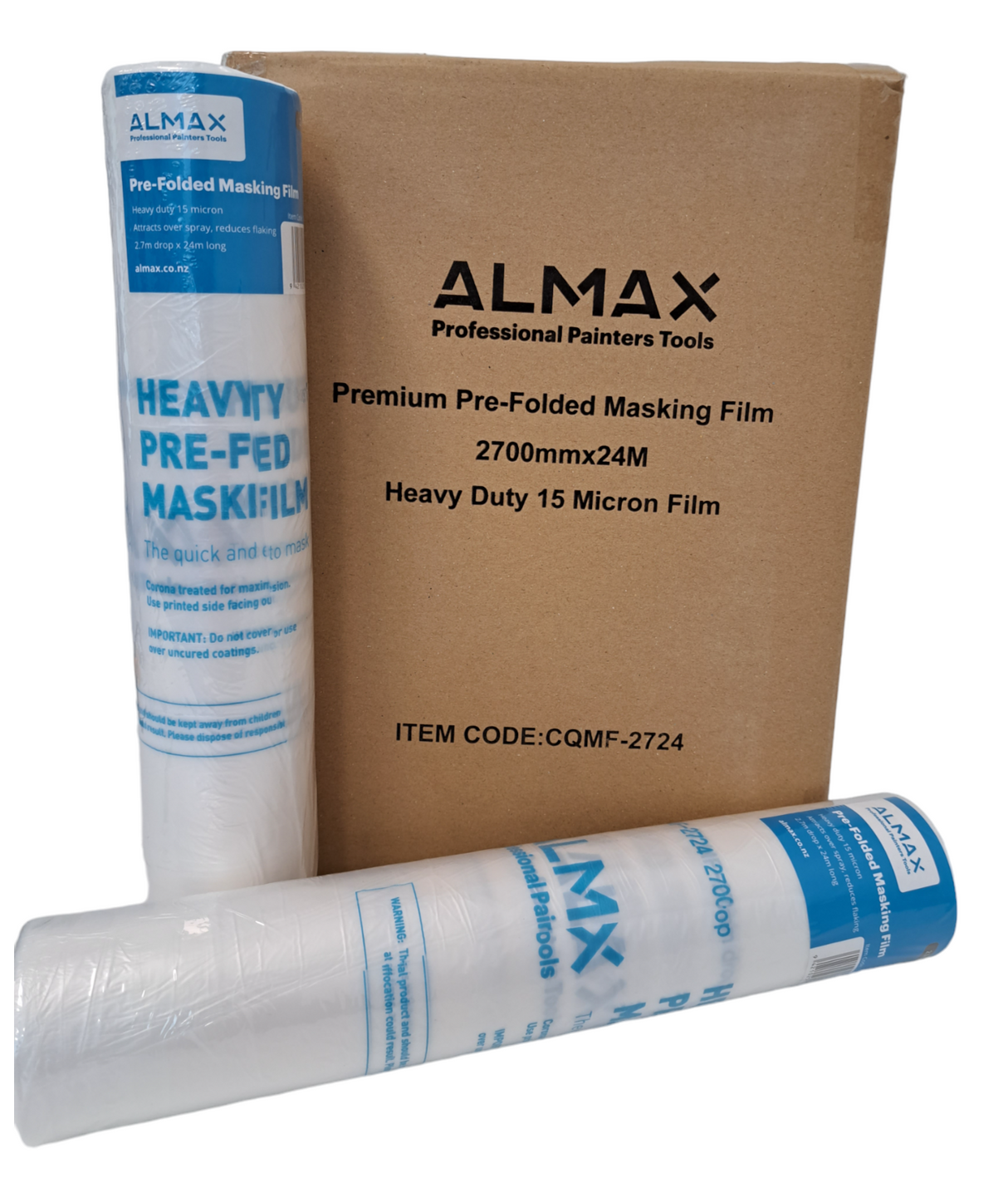 2700mm x 24m Buy A Box - 12 Rolls Almax Premium Masking Film Rolls