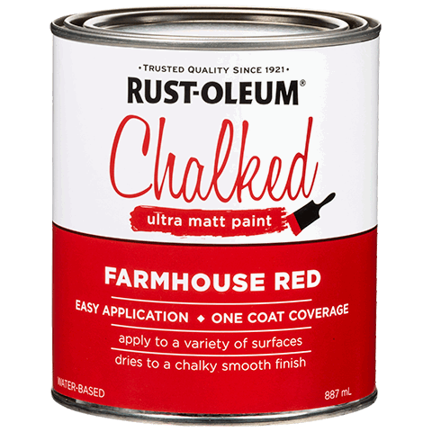 Rust-Oleum Chalked Ultra Matt Paint Farmhouse Red
