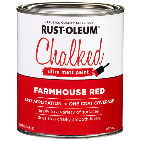 Rust-Oleum Chalked Ultra Matt Paint Farmhouse Red