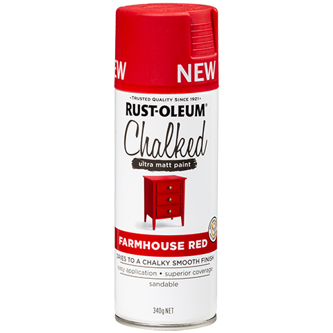 Rust-Oleum Chalked Spray Paint, 340g - Farmhouse Red