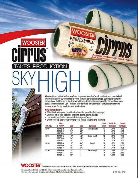 Wooster Professional 350mm Cirrus Roller Sleeves Brochure