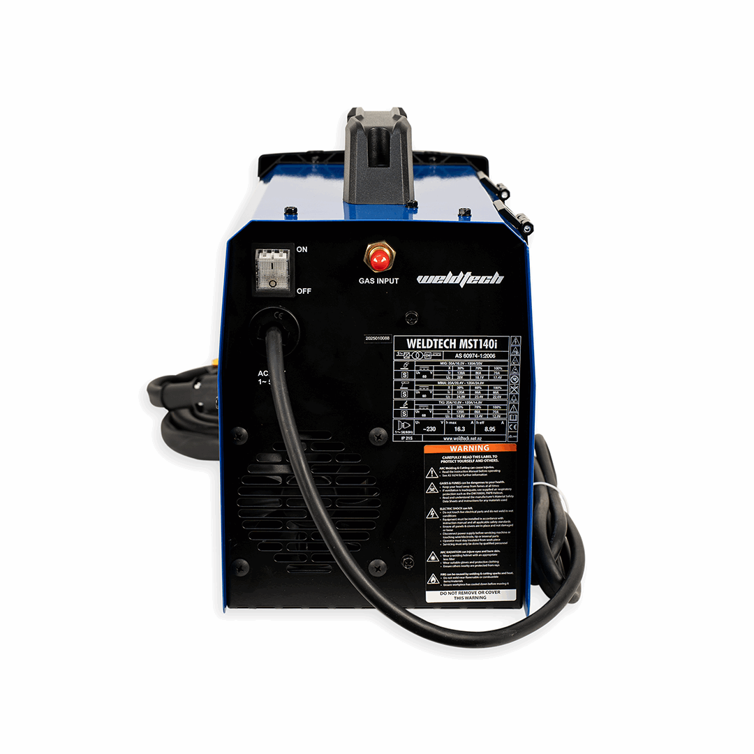 WeldTech 140A Gas / Gasless MIG/TIG/ARC Inverter Welder MST140i