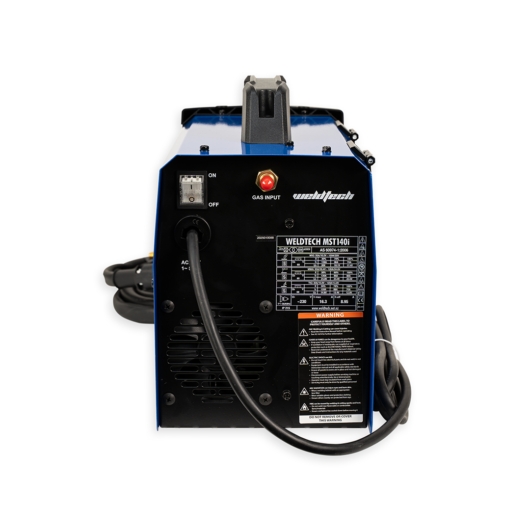 WeldTech 140A Gas / Gasless MIG/TIG/ARC Inverter Welder MST140i