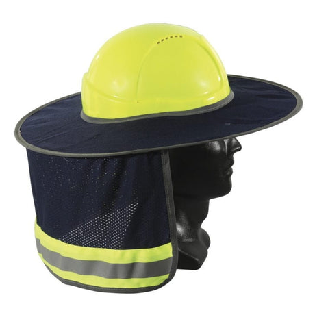Detachable Hard Hat Sun Protection with Neck Flap, Navy