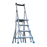 Adjustable 4 - 7 Step Trade Series Telescopic Platform Ladders