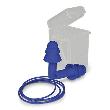 Esko Vortex Class 5 Metal Detectable Corded Blue Earplugs - 50 pairs