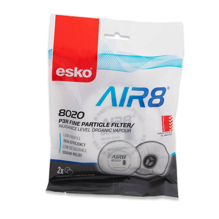 Esko Air8 particle filter packaging on a white background