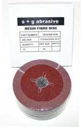 178mm Aluminium Oxide Fibre Discs, 25 Pack