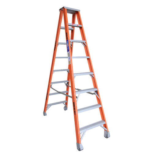 Pro Series Industrial Fibreglass Double Sided Step Ladder