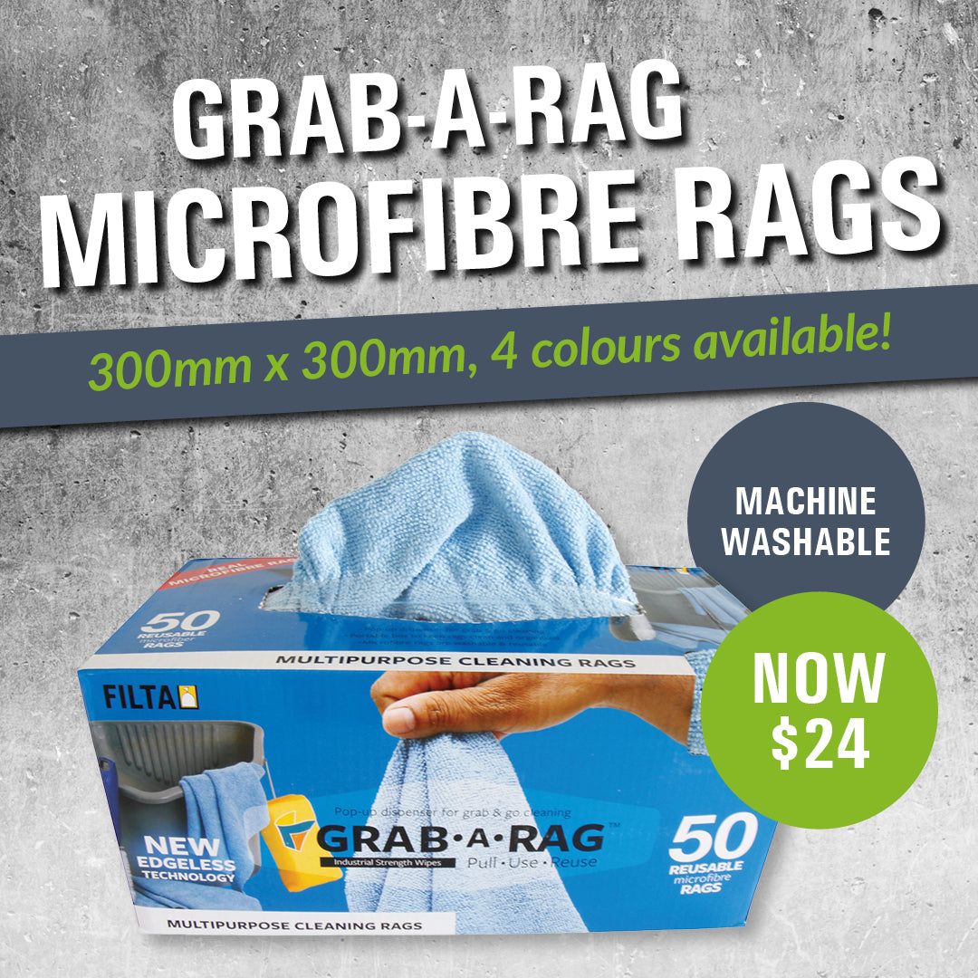 Grab-A-Rag Microfibre Rags - Dispenser Box Of 50 Rags