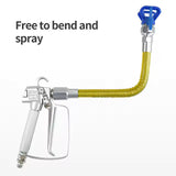 Spray gun with flexible hose on a white background