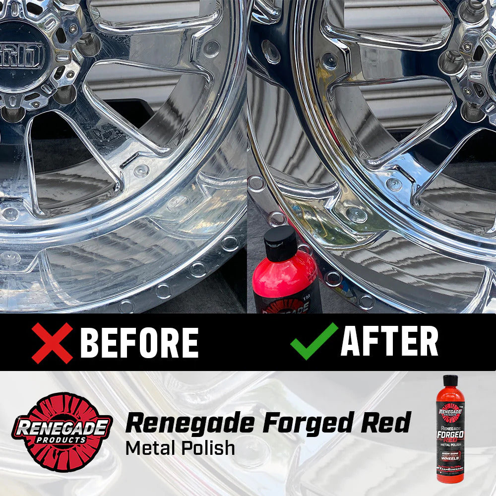 Renegade Rebel Red Forged Metal Polish - Show Shine Finish For Forged And Billet Wheels.