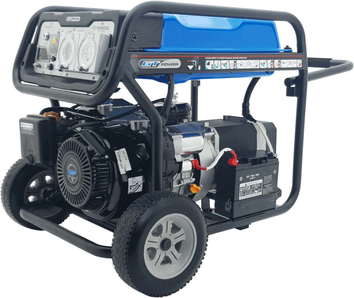 9000W GT Power Electric Start Generator - GT10000ESQ