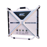 GT Power GT20000G5 portable power station in white and black with a handle and fold-out frame, shown on a plain white background.