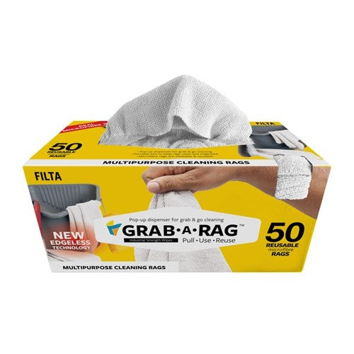 Grab-A-Rag Microfibre Rags - Dispenser Box Of 50 Rags