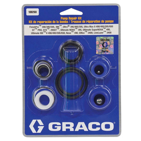 Graco pump repair kit packaging on a white background