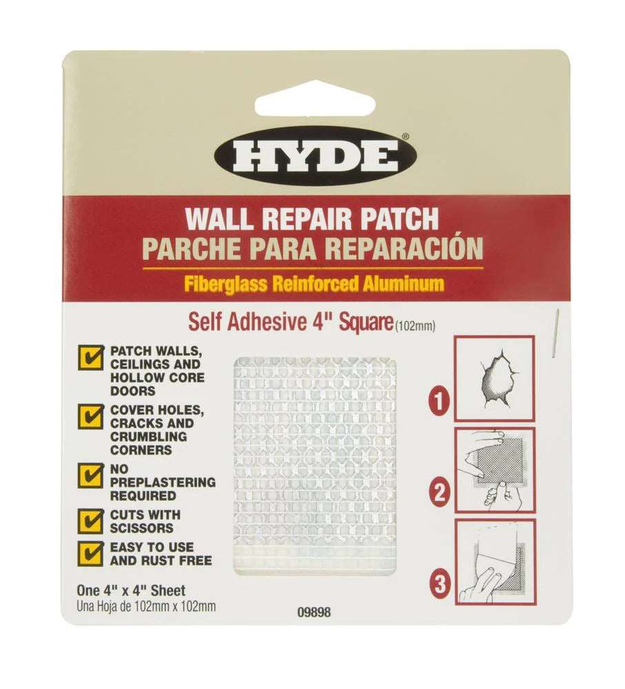 Hyde Wall Repair Patch - Fibreglass Reinforced Aluminium - 3 Sizes