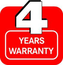 4 years warranty on all brushes