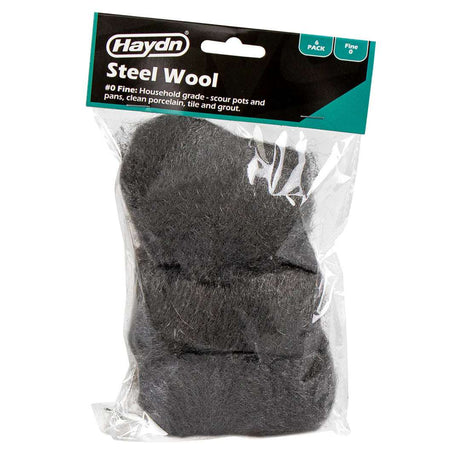 Haydn steel wool pack with two pieces in clear packaging on a white background