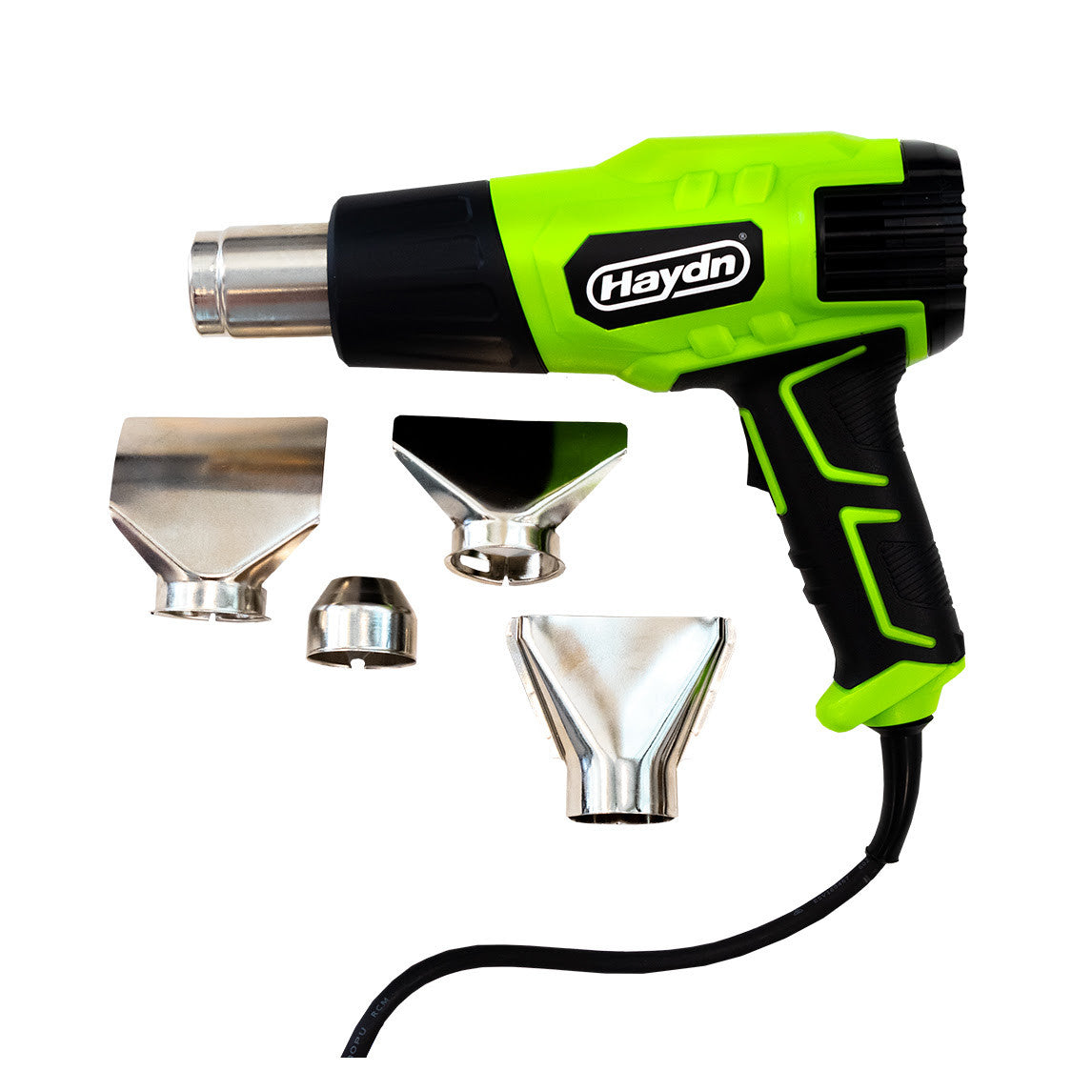 Haydn Heat Gun comes with a range of Nozzle Accessories