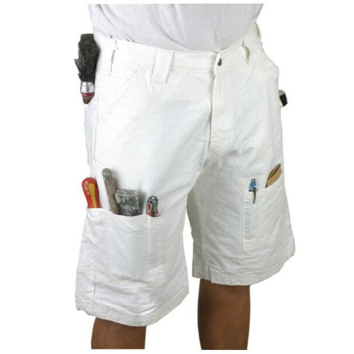 Heavy Duty White Painters Shorts