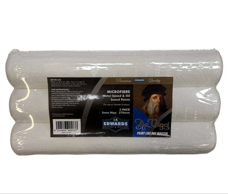Da Vinci Fine Finish 270mm x 5mm Microfibre Roller Sleeves - 3 Pack