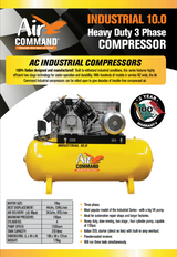 Air Command 10HP Industrial Three Phase Air Compressor, IND10.0 Brochure