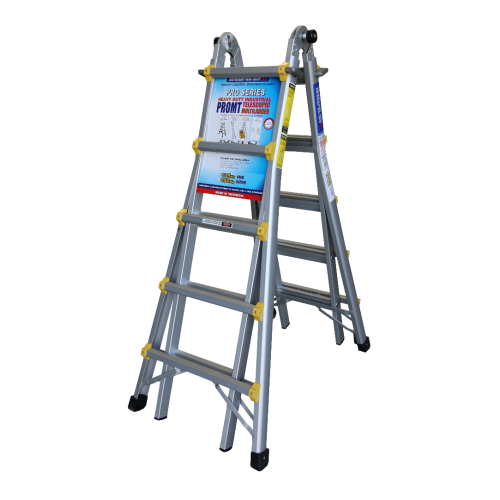 Pro Series Aluminium Industrial Telescopic Ladder - 4 Ladders In 1