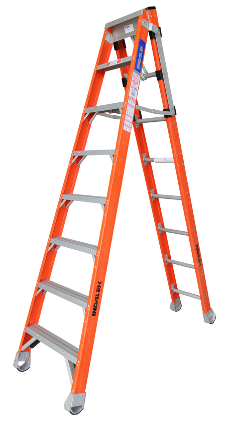 Indalex Pro Series Step, Extension and Stairway Heavy Duty Fibreglass Ladder